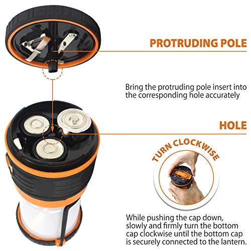 2 Pack LED Camping Lanterns 1800LM Waterproof Emergency Light with 4 Modes