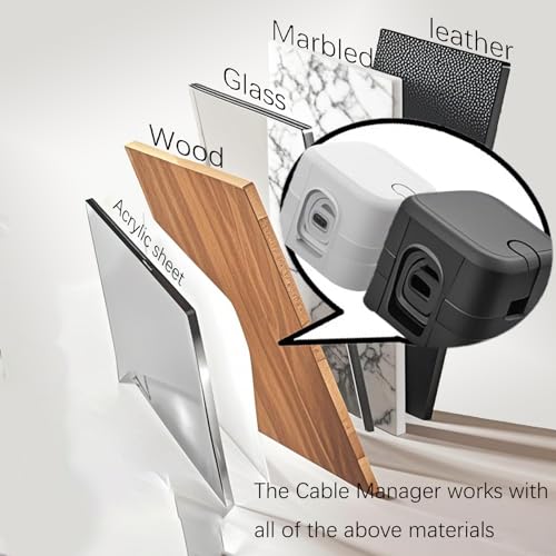 6Pack Cord Organizer Adhesive Cable Holder Clips Desk Cable Management Clips Phone Charger Cord Adhesive Wire Organizer Keeper for Nightstand Wall Car Office（Black）