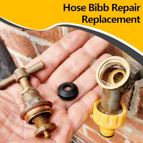 114-Piece Faucet Washers Assorted Kit for Hose Bibs - 12 Sizes with Brass Screws (NBRINGO)