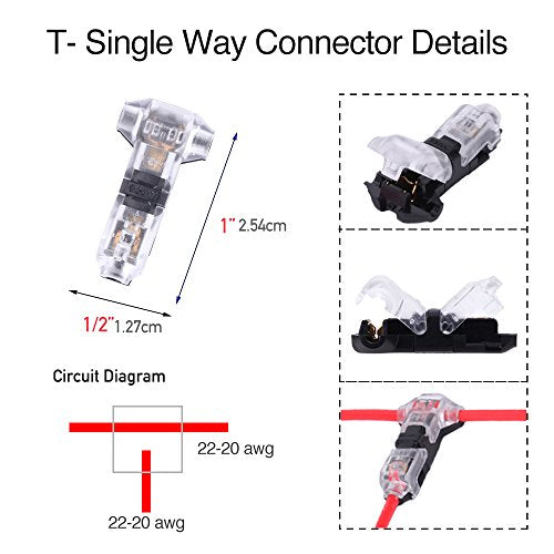 Brightfour 12-Pack Low Voltage Solderless Wire Splice Connectors for Automotive & LED Lighting