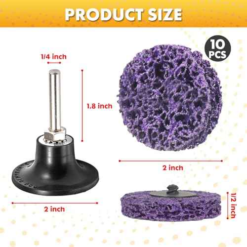 Strip Discs Quick Sanding Discs Stripping Wheel Stripper Abrasive Wheel for Drill, Strip Paint Clean Welds Remove Metal Wood Rust Scale & Oxidation (2INCH-10Pack)