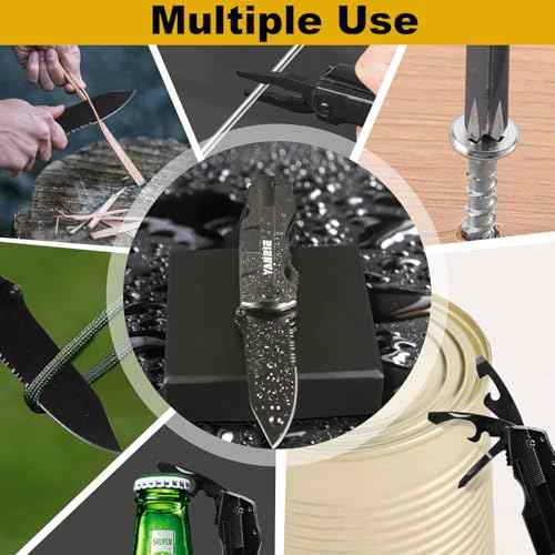 Gift for Dad/Men/Kids, Multitool Pocket Knife with Switch Blades, Can Opener, Wire Cutter, Plier Screwdrivers, Fishing Knife for Camping Hunting