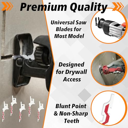 5 PCS 48-00-1640 Replacements Made for Drywall Blade, Replacement Blade for Sawzall Drywall Access, Blunt Point