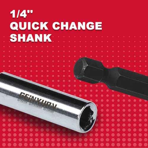 9Pc Cr-V Screwdriver Bit Holders, Extension Socket Drill Bit Magnetic Holder Hex Shank Quick-Change Drill Bit Guide (2.5¡±3¡±6¡±)