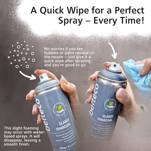 BELTECO Water-Based White Matte Spray Paint 11.29oz – Eco-Friendly, Odorless, Indoor & Outdoor Use