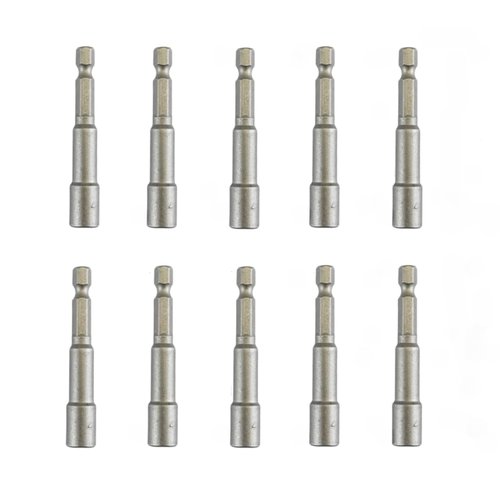 10 PCS 1/4" Hex Shank Magnetic Power Nut Driver Bit Sets, 1/4 inch Quick Change Socket Nut Driver Bit Magnetic