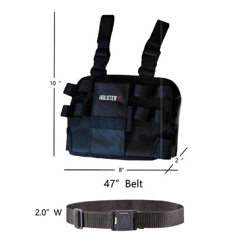 Holster Z 2.0 Tool Pouch - Multi-Tool Electrician Tools Pouch with Leg Tool Belt, Tactical Work Bag for Electricians, HVAC Techs, Repairmen - Durable Holster Pro Organizer with Belt Clip (Black Set*2)