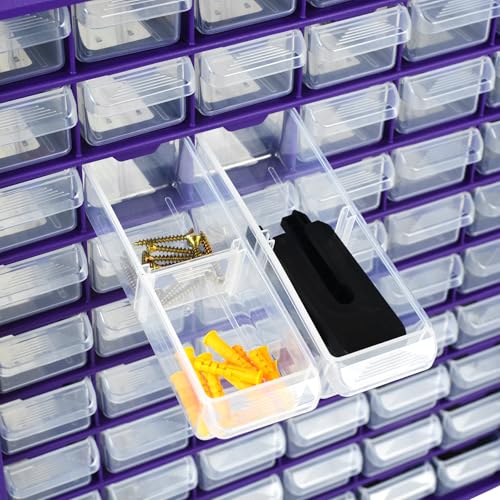 60-Drawer Plastic Storage Cabinet 15x6.3x18.4in - Small Parts Beads Makeup Organizer, 60 Drawers, Fsehyue