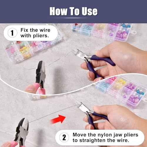SPEEDWOX 3.5 Inches Flat Nose Plier Nylon Jaw Pliers with a Pair of Replacement Nylon Jaws and a Screwdriver Wire Wrapping Tool Jewelry Making Tool Mini Wire Straightener Wire Bending Jig