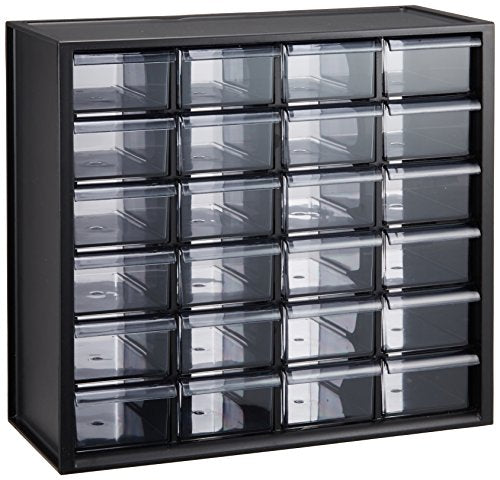 Iris Ohyama PC-310 Handy Parts Cabinet with Lock, Black