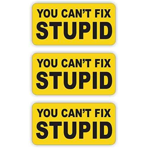 3pcs Cool Sticker Cant Fix Stupid, Welding Welder Decal Oilfield Trash Hart Hat Sticker USA Decals