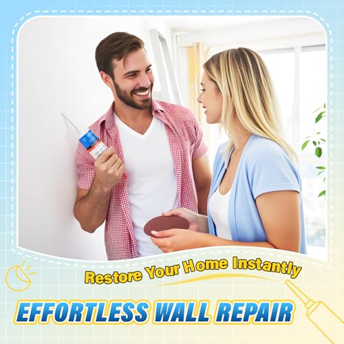 DIYSELF 9 Pack Drywall Repair Kit - Fast-Drying Spackle for Cracks & Holes