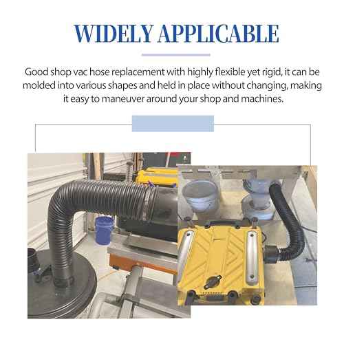 2 1/2'' x 36'' Dust Collection Hose Flexible for Drill Press, Woodworking and Wood Shop Dust Collection System 2.5 Inch Dust Collector Hose 1Pcs