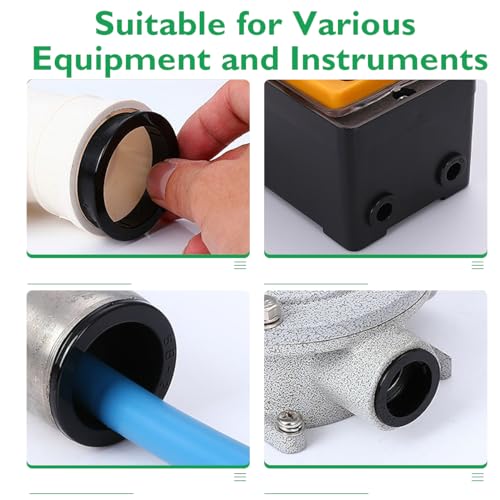 EASYEAH 160 pcs Assorted Cable Grommet Kit 6 Sizes Insulation Bushings