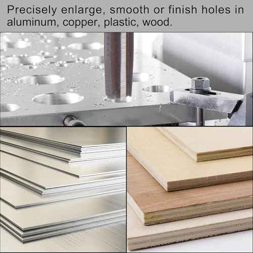 uxcell 4pcs Hand Reamers Set 1/8" 3/16" 1/4" 5/16" H8 Alloy Steel Reamer Bit Straight Flutes Steel Cutting Tool for Metal Wood Hole Reaming