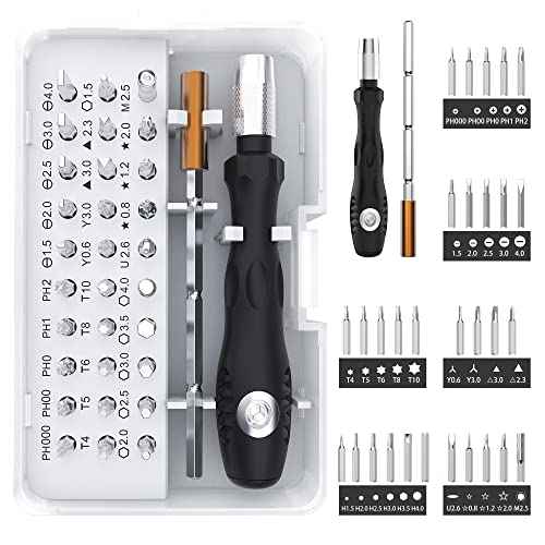 32 In 1 Small Screwdriver Set, Mini Magnetic Screwdriver Set ? Contains 30 Bits Precision Repair Tool Kit, Torx Screwdriver Tool Sets for Eyeglass, Watch, Phones, Laptop, Computers, Toys