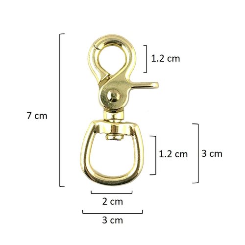 Heavy Duty Oval Eye Swivel Trigger Scissor Snap Nickel Plated 19 mm Round Eye Clip Hooks Durable for Equine Horse Stable Reins Halter Leads Marine Nickel Plated Oval Eye Gold (2)