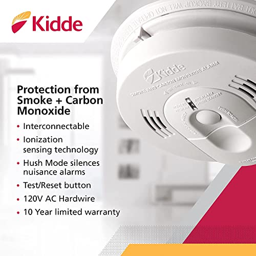 Kidde Hardwired Smoke & Carbon Monoxide Detector with Battery Backup - 1 Pack
