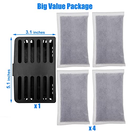 Activated Charcoal Trash Can Odor Absorbing Filter Refill (Black) ShuRex