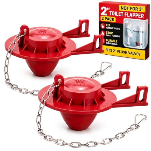 Red 2-Inch Toilet Flapper Replacement Kit - Fits Kohler, TOTO & American Standard