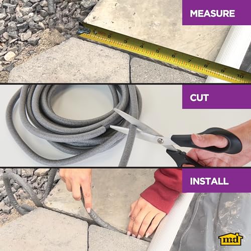 MD Building Foam Backer Rod, Gray, 1/2in x 20ft for Medium Gaps