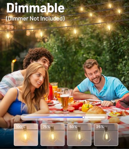 Tenmiro 200FT Outdoor String Lights with Shatterproof S11 Bulbs Waterproof Patio Decor