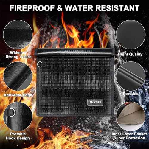 Faraday Bag, Signal Isolation Bag for Phones, Fireproof Shield Pouch, Prevents Hacking,Tracking,and NFC/WiFi/Bluetooth for Tablets, Phones, Key Fobs (9.8"X11", Black)