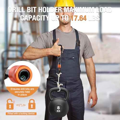 Bit Holder 1/4 Inch Hex Shank 6Pcs, Drill Bit Holder Aluminum Alloy, Quick Release Screwdriver Nut Driver Drill Bit Extension Screw Adapter with Black Keychain Carabiner Tool Gifts for Men by XIOGZAXI