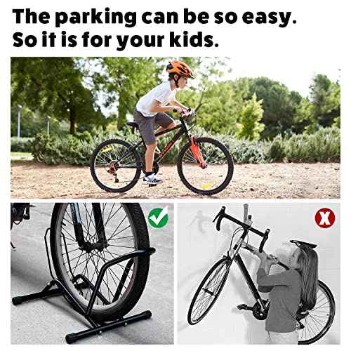 UNITEDPOWER Bike Floor Stand, Adjustable Freestanding Bicycle Storage Parking Rack for Indoor, Outdoor 16''-29" Wheel Stand