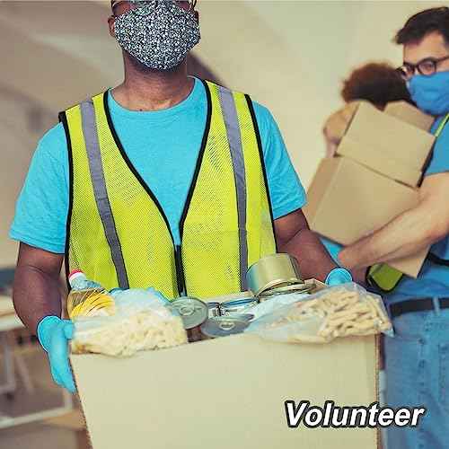 KAYGO High Visibility Safety Vest 1-Inch Reflective Strips Front/Back, KG0008, Breathable Mesh, One Size, Unisex