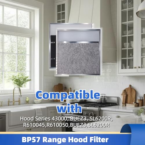 BP57 Range Hood Filter with Light Lens – 11 3/8 x 11 3/4 in, Aluminum Grease Filter