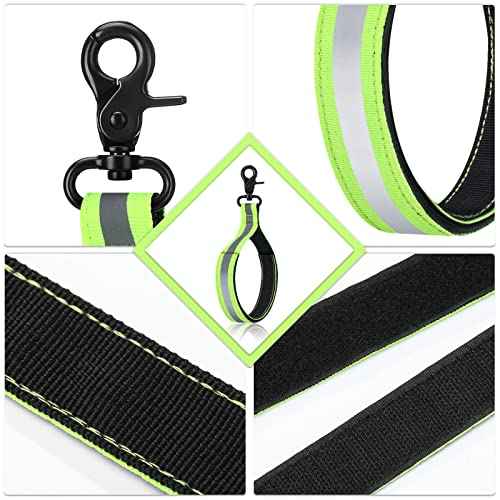 Shappy 3 Pcs Firefighter Glove Strap Heavy Duty with Reflective Trim Turnout Gear Glove Safety Adjustable Strap Accessories Gear(Fluorescent Yellow)