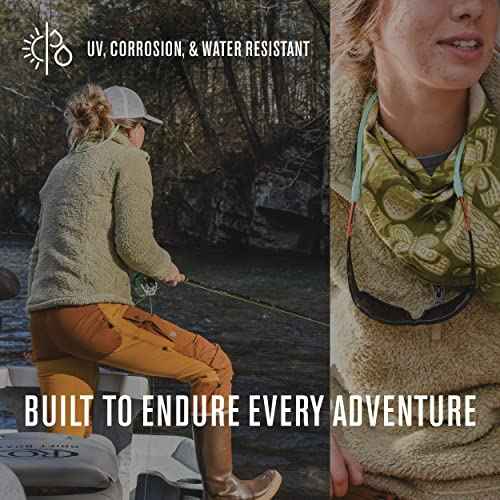 Chums Switchback Safety Eyewear Retainer - Lightweight & UV Resistant Silicone Sunglasses Strap for Men & Women - Red Coral