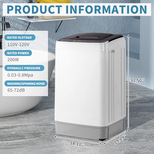 Winado 17.6LBS Portable Fully Automatic Washing Machine with Drain Pump