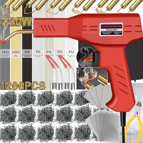 220W Plastic Welder, Multipurpose Fit, Plastic Welding Kit, Quick Plastic Repair Welder Kit, More Comfortable Portable, An Ideal DIY Tool
