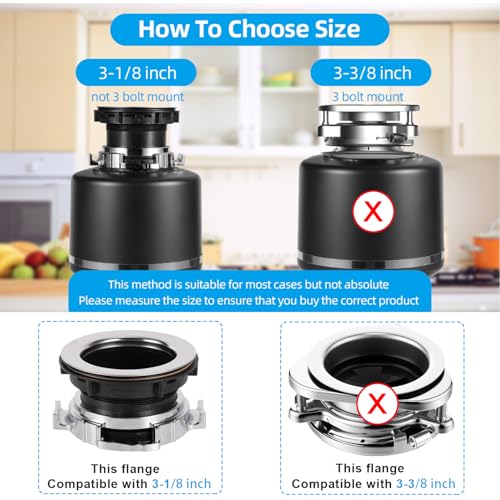 RQYEKDO 3-1/8" Upgraded EPDM Garbage Disposal Splash Guard, 1 Pack