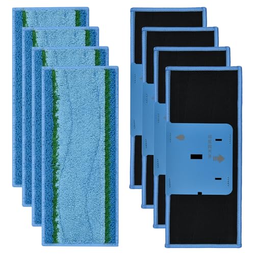 DLAIMI 8 Pack Mop Pads for iRobot Braava Jet M6 M6012 6110 6112 6113 – Reusable Microfiber Deep Clean