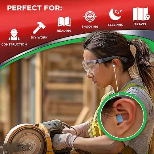 HEAROS Xtreme Protection Ear Plugs, NRR 33, 14 Pair, PU Foam, ANSI Certified, Blue (5826)