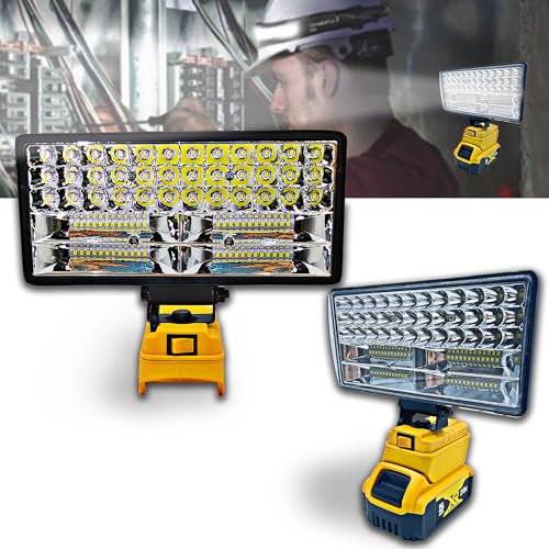 BYZONE 90W 5400LM LED Work Light for Dewalt 20V Batteries, Portable & Waterproof