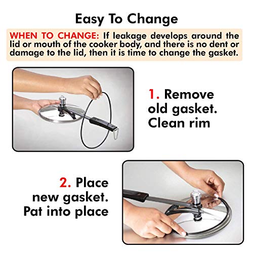 Hawkins Pressure Cooker Gasket 3.5L–8L | Stainless Steel Contura 5L & 3–7L Radiant Seal