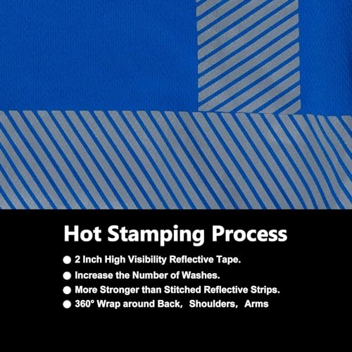 FONIRRA Safety Shirts for Men High Visibility Reflective ANSI Class 2 Hi Vis Construction Work T Shirts Long Sleeve