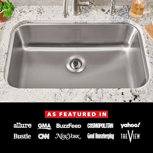 Kitchen SinkShroom 1-Pack Black Stainless Steel Sink Strainer - Clog-Free