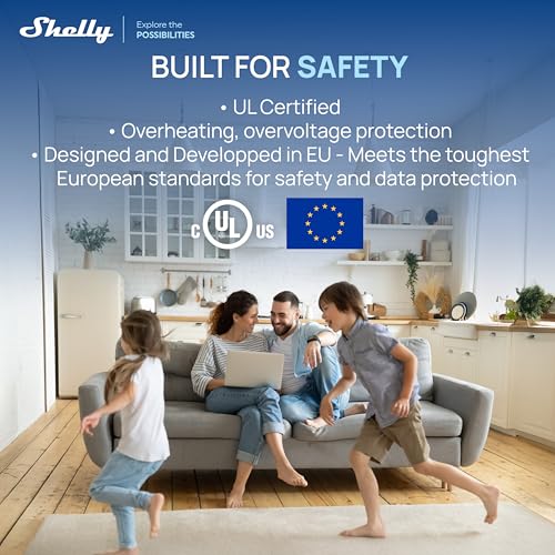 Shelly Smart Plug UL WiFi Zigbee Bluetooth Matter Outlet White - Gen4