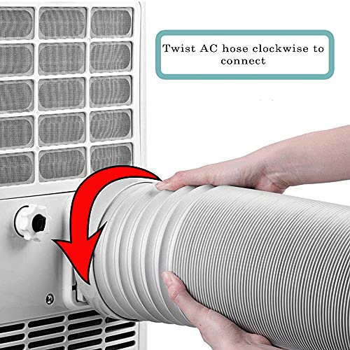 NWESTUN 5.9-Inch Portable AC Exhaust Hose, Expandable Up to 90 Inches, Heat-Resistant, Anti-Clockwise Threaded Ventilation Duct