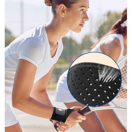 HiRui Breathable Wrist Brace (2 Pack) for Relieve Wrist Pain from Carpal Tunnel, Arthritis, Tendonitis, Sprain, TFCC | Adjustable Wrist Wraps Support for Weightlifting, Tennis - Fits All (Black)