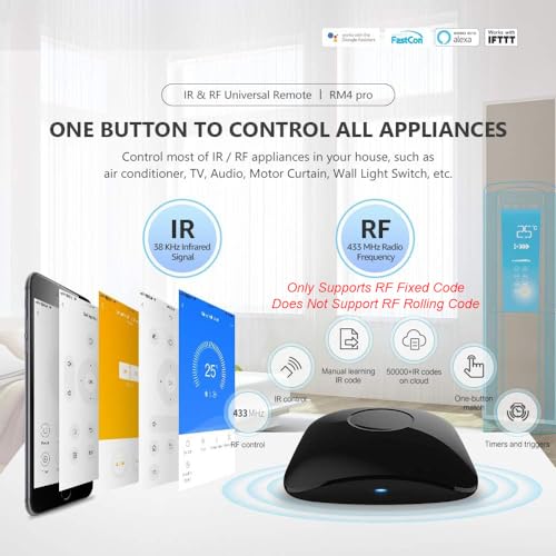 Broadlink RM4 Pro+Sensor Cable Universal RF IR Smart Remote Control