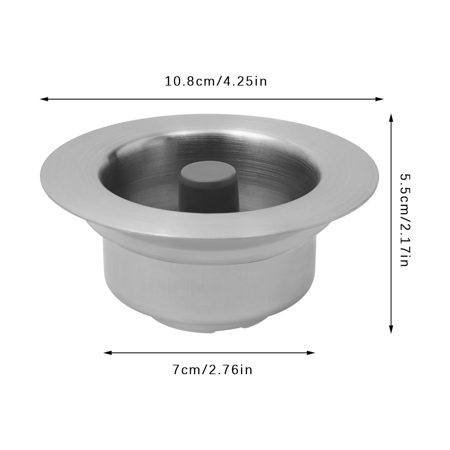 Stainless Steel Sink Strainers Silver W/Pop-Up Core Kitchen Sink Drain Strainer