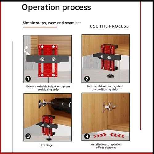Cabinet Door Installation Positioner, Versatile Hardware Jig, Efficient, Adjustable Length Aluminum Alloy Cabinet Installation Tool Compatible for Most Cabinet Doors, Effortless Alignment
