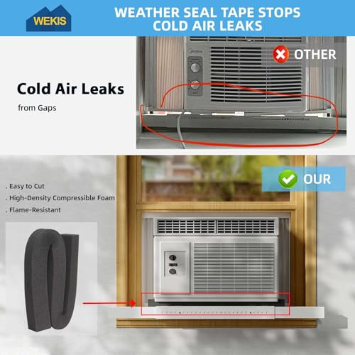 WEKIS White No-Drill Window AC Support Bracket Supports Up to 300LBS