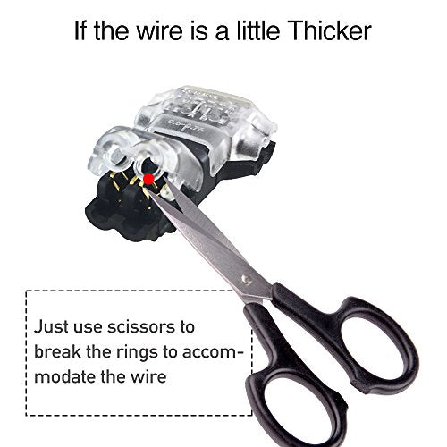 Brightfour 12-Pack Low Voltage Solderless Wire Splice Connectors for Automotive & LED Lighting